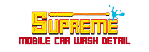 A black background with the word supreme written in red and yellow.